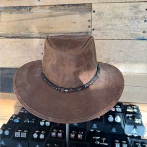 Stetson Brown Leather Hat